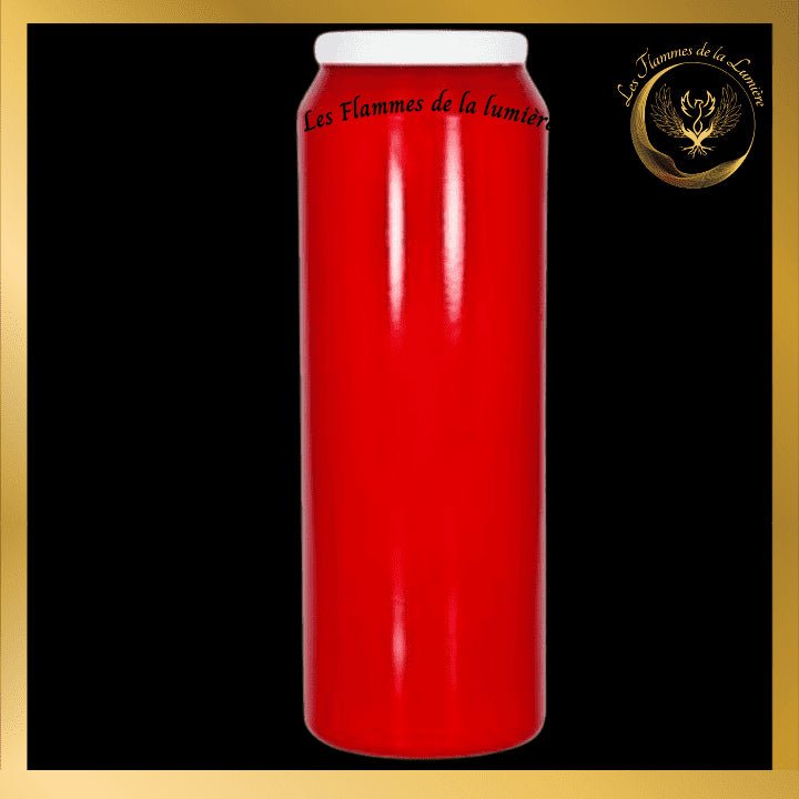 Bougie neuvaine (9 jours) 100% végétale - Rouge disponible chez Les Flammes de la Lumière