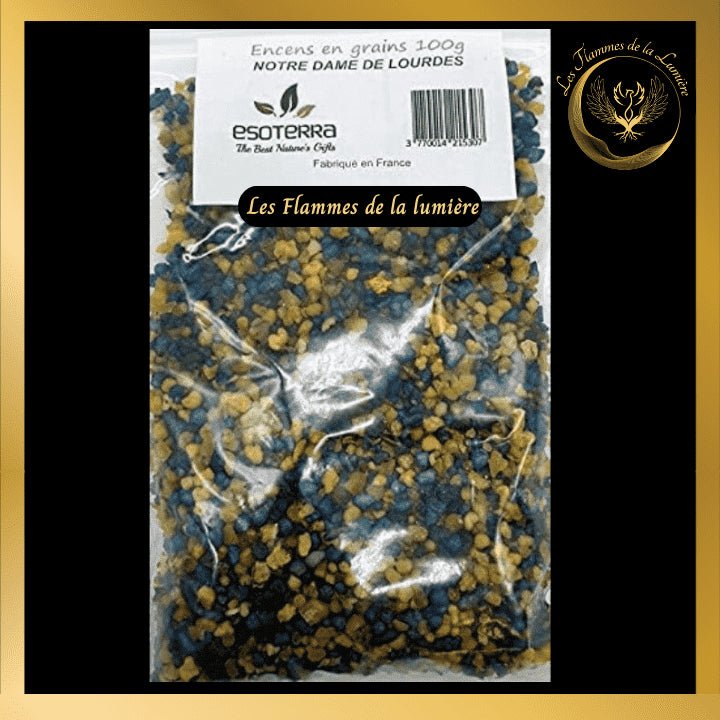 Encens Notre Dame de Lourdes 100g - en grains - Esoterra disponible chez Les Flammes de la LumiĂšre