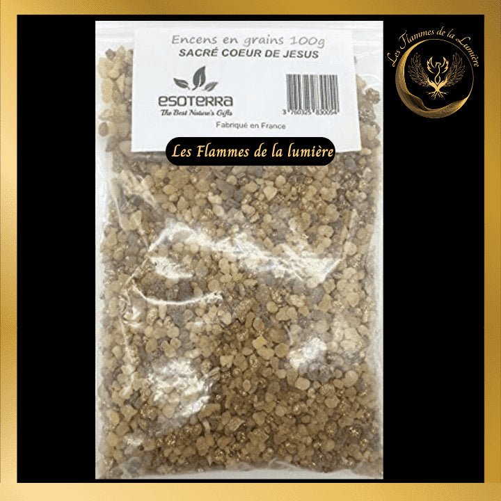 Encens Sacré Coeur de Jésus 100g - en grains - Esoterra disponible chez Les Flammes de la Lumière