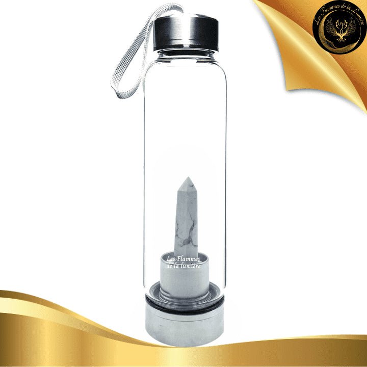 Howlite - Bouteille Tadasana Pointe - 550ml disponible chez Les Flammes de la LumiĂšre