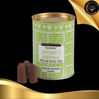 Jasmin - 24 CĂŽnes d'encens Backflow (Ă refoulement) - Goloka disponible chez Les Flammes de la LumiĂšre