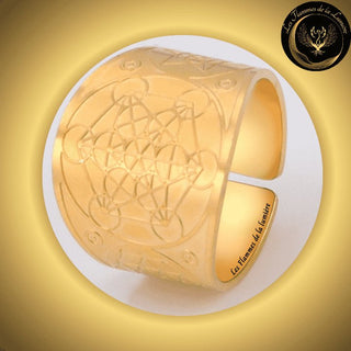 Magnifique Anneau de protection Cube de Métatron - Acier inoxydable - Différentes tailles - Géométrie Sacrée disponible chez Les Flammes de la LumiÚre