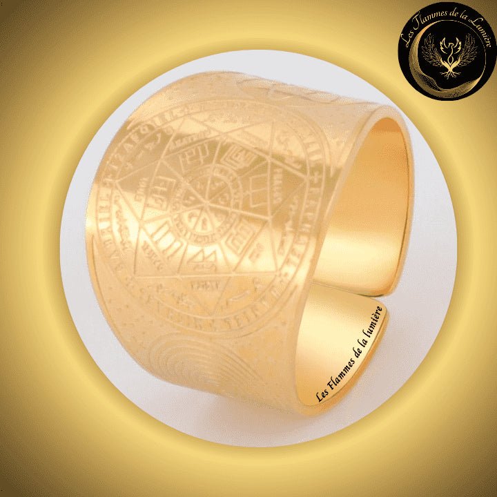 Magnifique Anneau de protection des 7 archanges - Acier inoxydable - Différentes tailles - Géométrie Sacrée disponible chez Les Flammes de la LumiÚre