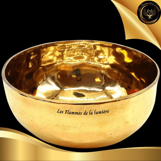 Magnifique Bol Tibétain Samadhi en bronze pur - 13 cm - 500g disponible chez Les Flammes de la Lumière