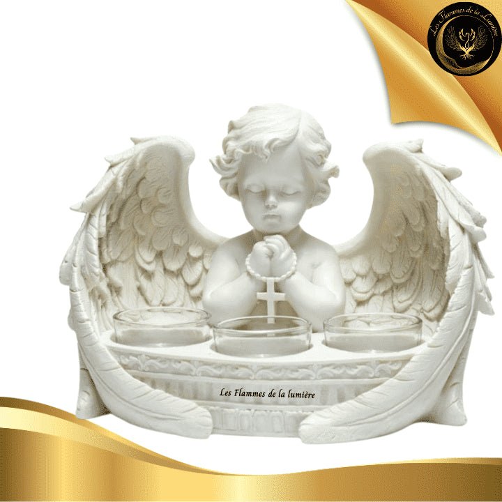 Magnifique Bougeoir - Chérubin - 14 cm disponible chez Les Flammes de la LumiÚre