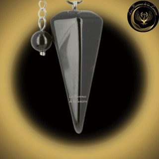 Pendule cône en Obsidienne Noire disponible chez Les Flammes de la Lumière