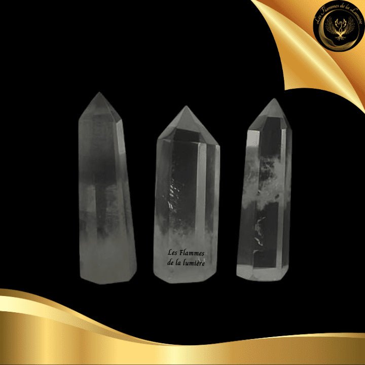Pointe en Cristal de Roche du Brésil de Qualité AA - 5 à 7 cm disponible chez Les Flammes de la LumiÚre