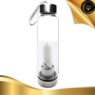 Quartz Tourmaline - Bouteille Tadasana Pointe - 550ml disponible chez Les Flammes de la Lumière