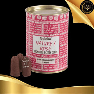 Rose - 24 CĂŽnes d'encens Backflow (Ă refoulement) - Goloka disponible chez Les Flammes de la LumiĂšre