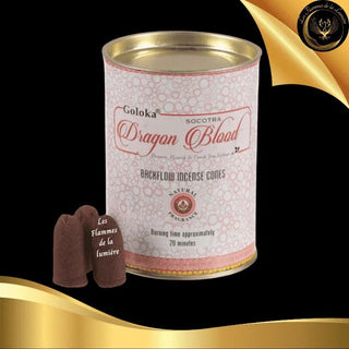 Sang de dragon - 24 CĂŽnes d'encens Backflow (Ă refoulement) - Goloka disponible chez Les Flammes de la LumiĂšre