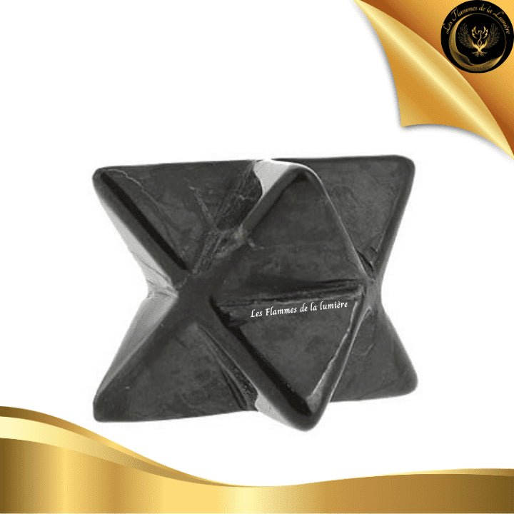 Shungite - Merkaba de 3.5 à 4 cm disponible chez Les Flammes de la Lumière