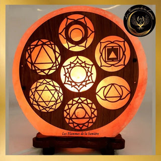 Sublime Lampe de Sel de l'Himalaya 7 chakras -5kg - Esoterra disponible chez Les Flammes de la LumiĂšre