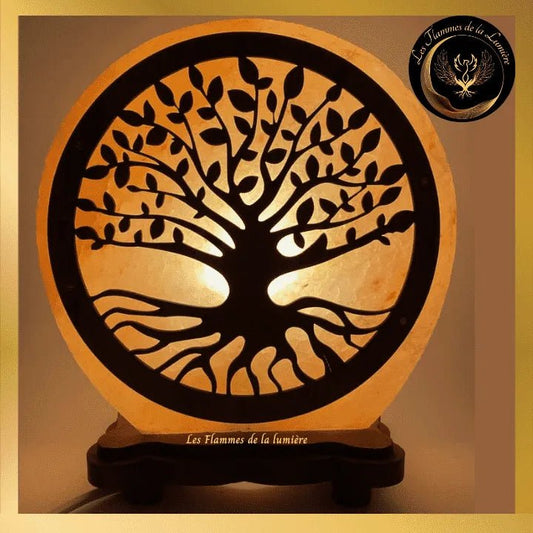 Sublime Lampe de Sel de l'Himalaya Arbre de Vie N°2 -5kg - Esoterra disponible chez Les Flammes de la Lumière