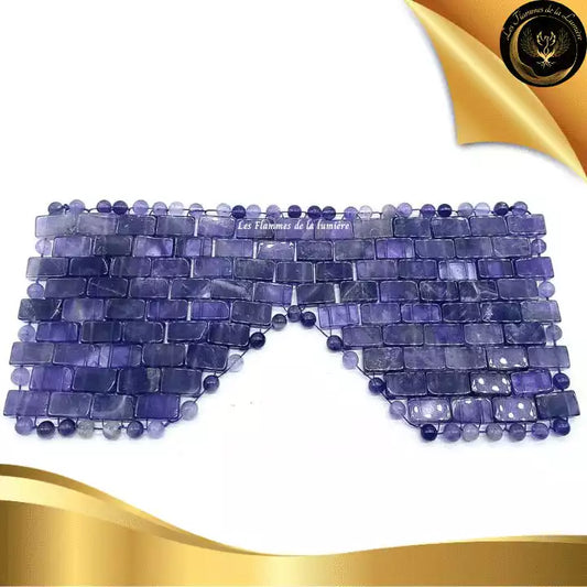 Masque oculaire Efficace - Massage des yeux - Améthyste- antifatigue - anti-âge - anti cerne - Thérapie par le froid ou par le chaud disponible chez Les Flammes de la Lumière