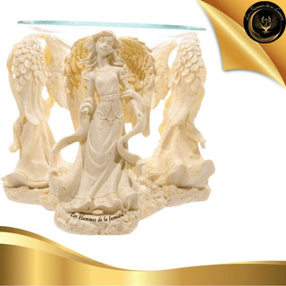 TrÚs Beau Brûleur à Huile avec des Anges - bougeoir disponible chez Les Flammes de la LumiÚre