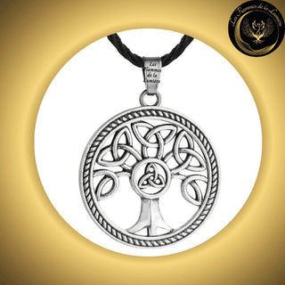 TrĂšs beau collier - Arbre de vie & triskel couleur Argent disponible chez Les Flammes de la LumiĂšre