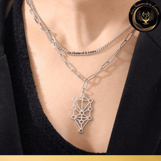 TrÚs belle chaine - Arbre de Vie - acier inoxydable - géométrie sacrée disponible chez Les Flammes de la LumiÚre