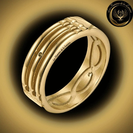 Bague atlante - protection - acier inoxydable - 7mm disponible chez Les Flammes de la Lumière