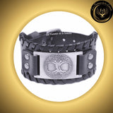 Beau bracelet en cuir véritable pour Homme - Arbre de Vie - Plusieurs coloris de plaques & de bracelets