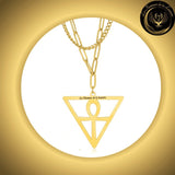 Beau collier Egyptien avec Croix Ankh - Acier inoxydable disponible chez Les Flammes de la Lumière