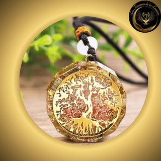 Beau Collier - pendentif orgone - Arbre de Vie disponible chez Les Flammes de la Lumière