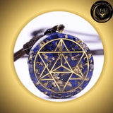 Lapis Lazuli - Beau Collier orgone - Merkaba - Géométrie Sacrée disponible chez Les Flammes de la Lumière