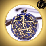 Lapis Lazuli - Beau Collier orgone - Merkaba - Géométrie Sacrée disponible chez Les Flammes de la Lumière