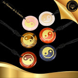 Beau Collier en Améthyste - Géométrie Sacrée Yin Yang disponible chez Les Flammes de la Lumière