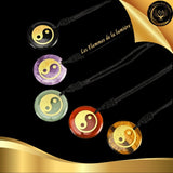 Beau Collier en Obsidienne - Géométrie Sacrée Yin Yang disponible chez Les Flammes de la Lumière