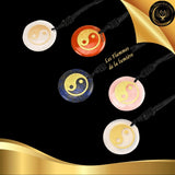 Beau Collier en Cristal de Roche - Géométrie Sacrée Yin Yang disponible chez Les Flammes de la Lumière