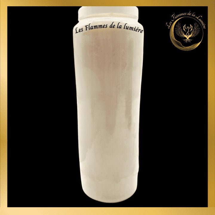 Bougie neuvaine (9 jours) 100% végétale - Blanche disponible chez Les Flammes de la Lumière