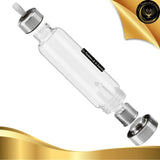 Quartz blanc (Cristal de Roche) - Bouteille Tadasana Pointe - 550ml disponible chez Les Flammes de la Lumière