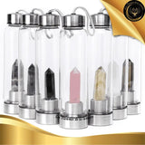 Quartz blanc (Cristal de Roche) - Bouteille Tadasana Pointe - 550ml disponible chez Les Flammes de la Lumière