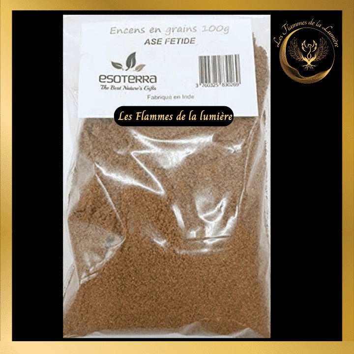 Encens Ase Fétide (asa-fœtida) 100g - en grains - Esoterra disponible chez Les Flammes de la Lumière