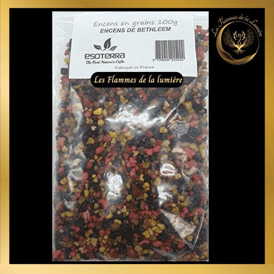 Encens de Bethléem 100g - en grains - Esoterra disponible chez Les Flammes de la Lumière