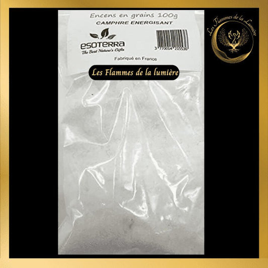 Encens de Camphre Energisant 100g - en grains - Esoterra disponible chez Les Flammes de la Lumière