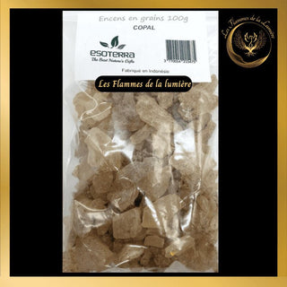 Encens de Copal 100g - en grains - Esoterra disponible chez Les Flammes de la Lumière