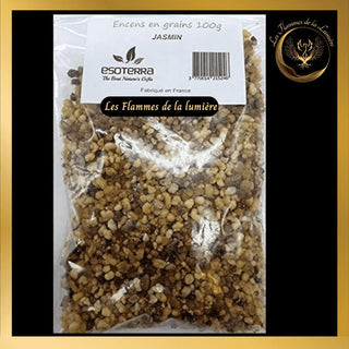 Encens Jasmin - 100g - en grains - Esoterra disponible chez Les Flammes de la Lumière