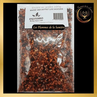 Encens Marie qui défait les Noeuds 100g - en grains - Esoterra disponible chez Les Flammes de la Lumière