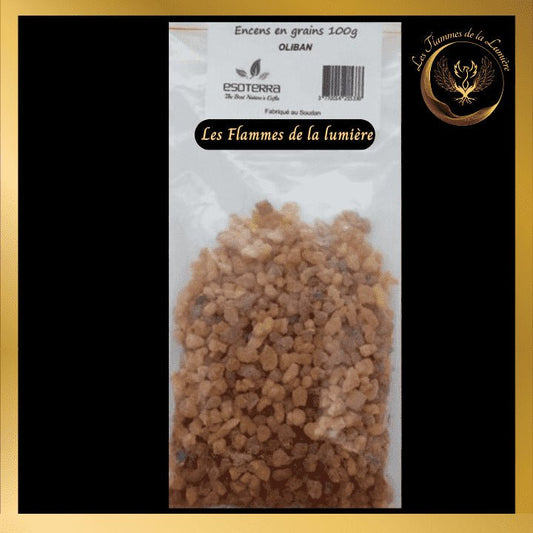 Encens Oliban - 100g - en grains - Esoterra disponible chez Les Flammes de la Lumière