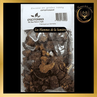 Encens Opoponax - 100g - en grains - Esoterra disponible chez Les Flammes de la Lumière