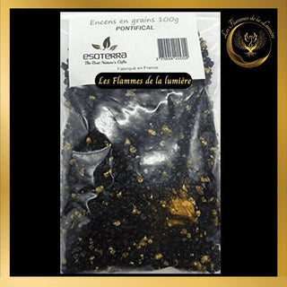 Encens Pontifical 100g - en grains - Esoterra disponible chez Les Flammes de la Lumière