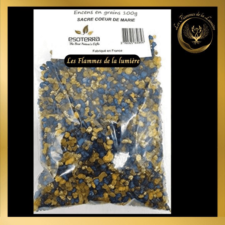 Encens Sacré Coeur de Marie 100g - en grains - Esoterra disponible chez Les Flammes de la Lumière