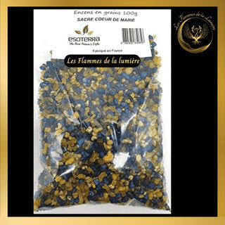 Encens Sacré Coeur de Marie 100g - en grains - Esoterra disponible chez Les Flammes de la Lumière