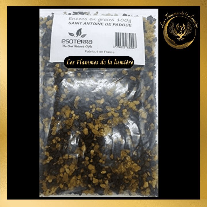 Encens Saint Antoine de Padoue 100g - en grains - Esoterra disponible chez Les Flammes de la Lumière