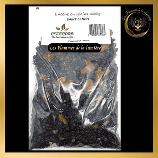 Encens Saint Benoit 100g - en grains - Esoterra disponible chez Les Flammes de la Lumière
