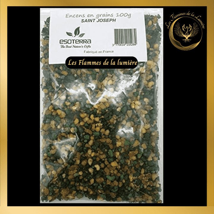 Encens Saint Joseph 100g - en grains - Esoterra disponible chez Les Flammes de la Lumière