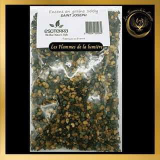 Encens Saint Joseph 100g - en grains - Esoterra disponible chez Les Flammes de la Lumière