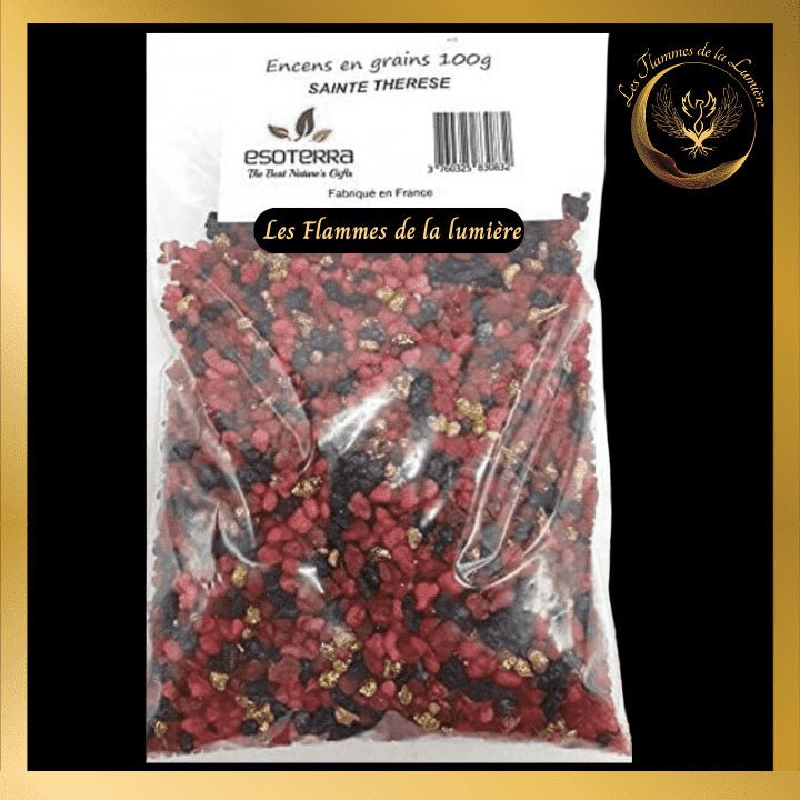 Encens Sainte Thérése 100g - en grains - Esoterra disponible chez Les Flammes de la Lumière