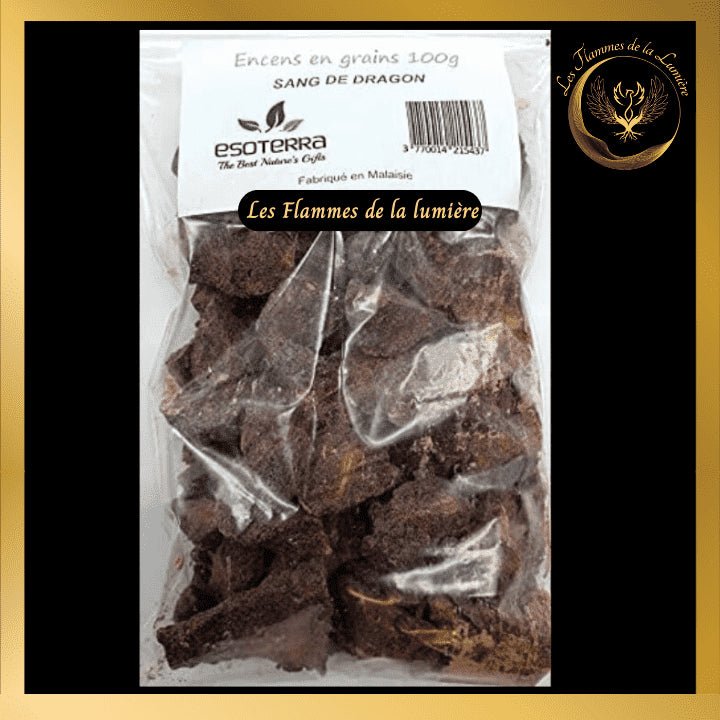 Encens Sang de Dragon 100g - en grains - Esoterra disponible chez Les Flammes de la Lumière